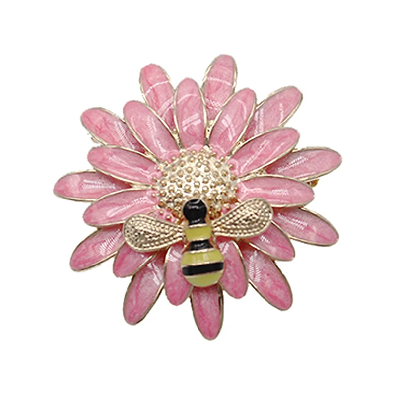 100 шт. красивая мягкая эмаль цветок от солнца Маргаритка мед пчела насекомое