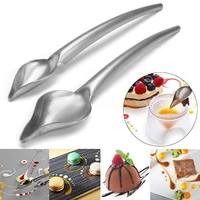 stainless steel chocolate cream sauce pen food decoration filter spoon portable painting coffee spoons kitchen baking draw tools