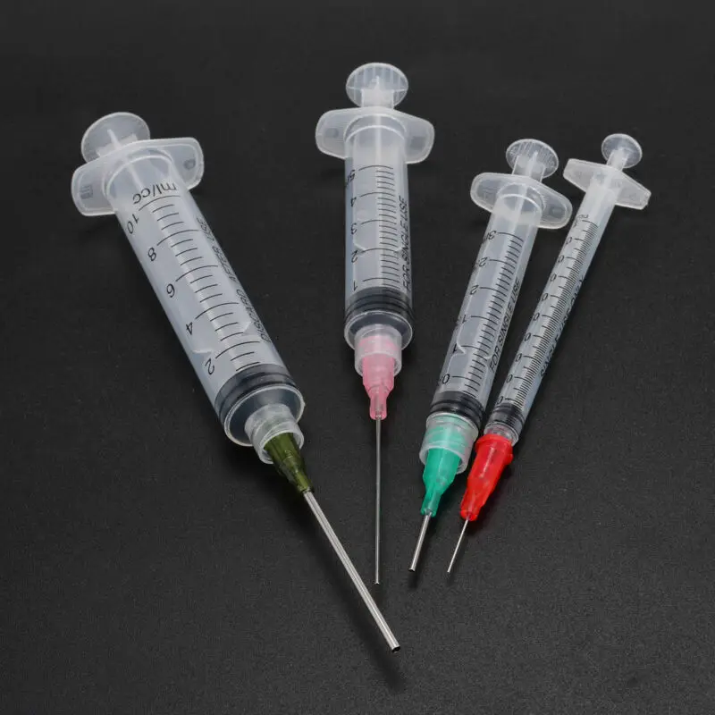 

4Pcs Syringes with 4pcs 14G-25G Blunt Tip Needles and Caps For Industrial Dispensing Syringe