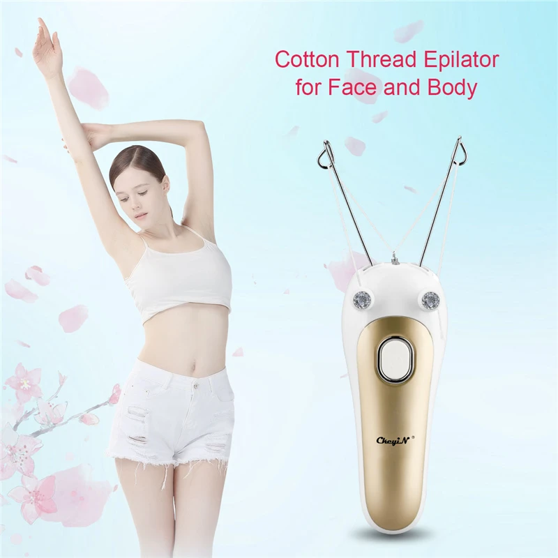 

Mini Face Facial Hair Remover Trimmer Electric Razor Female Body Cotton Thread Depilator Shaver Lady Beauty Care Machine