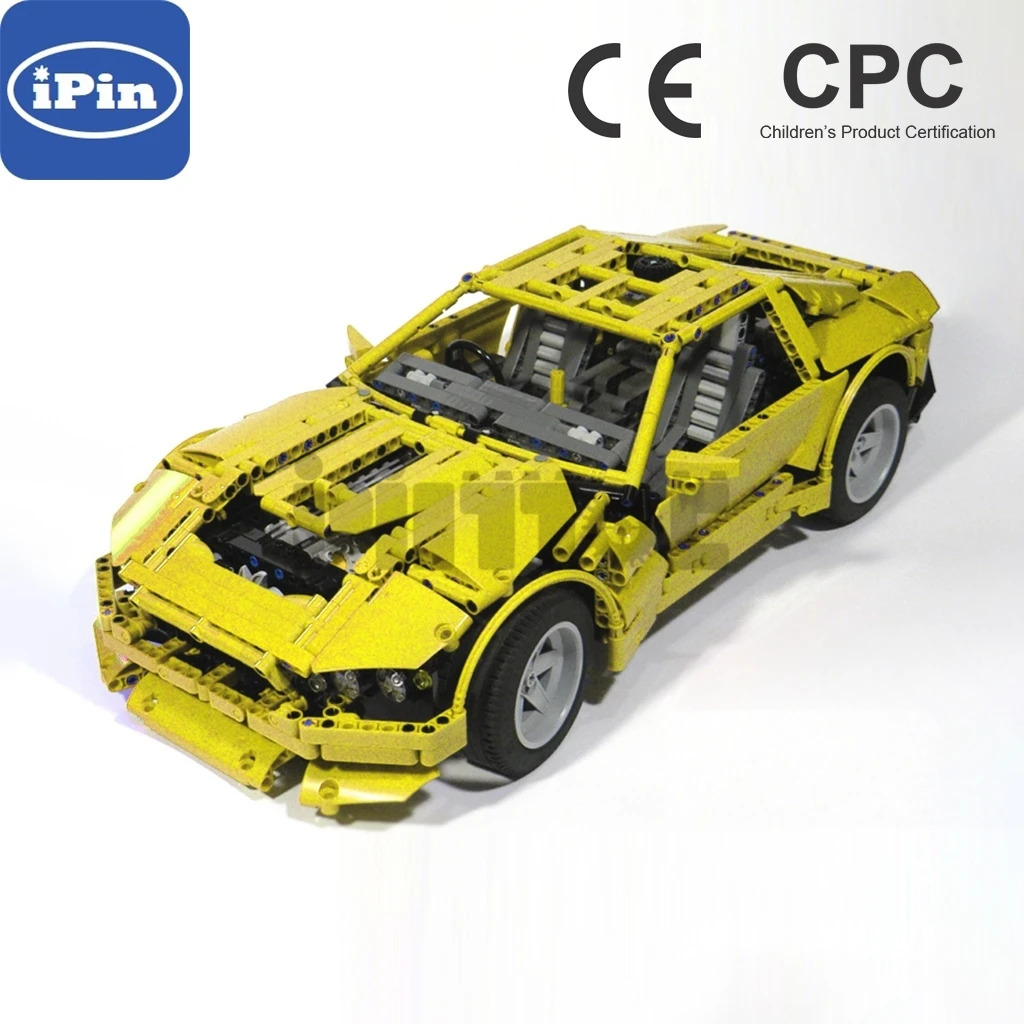 

Moc-0587 coup é V12 coupe static version Boy Gift splicing building block technology assembly 2106pcs