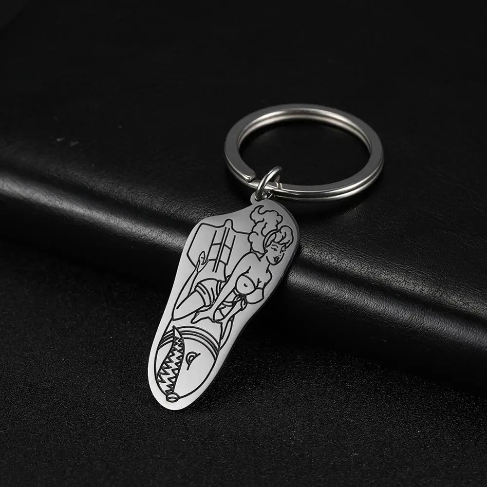Skyrim модная красивая подвеска Акула кольцо для ключей держатель из нержавеющей