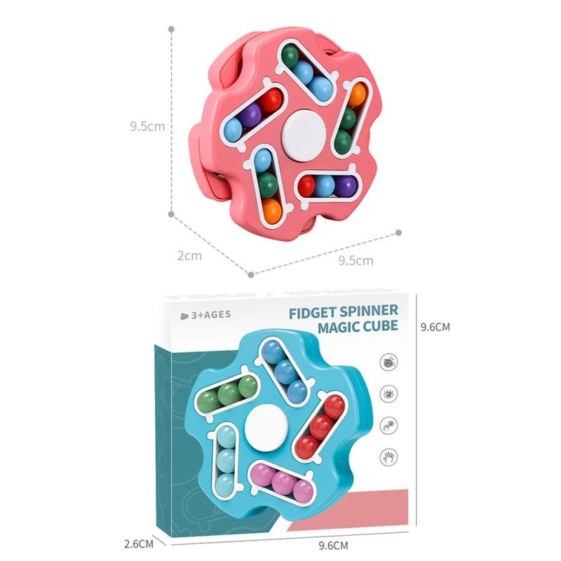 

Decompression Puzzle Children's Finger Gyro Magic Disk Educational Cube Toy Rotating Magic Bean Intelligence Fingertip Cube