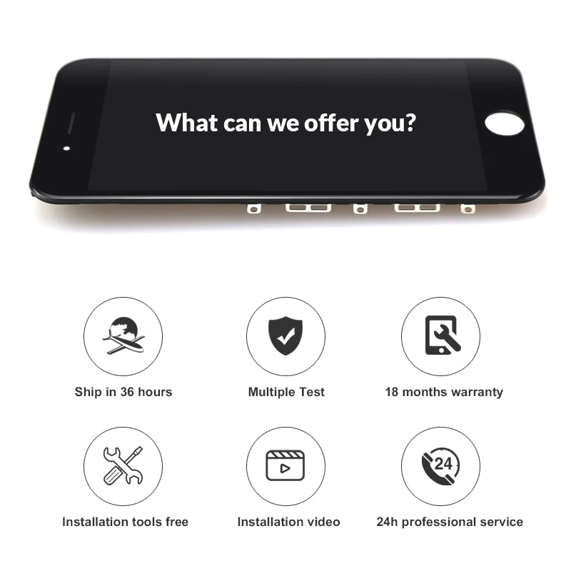 

Качественный ЖК-дисплей Tianma для iPhone 6 7 8 6S Plus, сенсорный экран с дигитайзером, Замена для iPhone 5S SE, без мертвых пикселей, с подарком