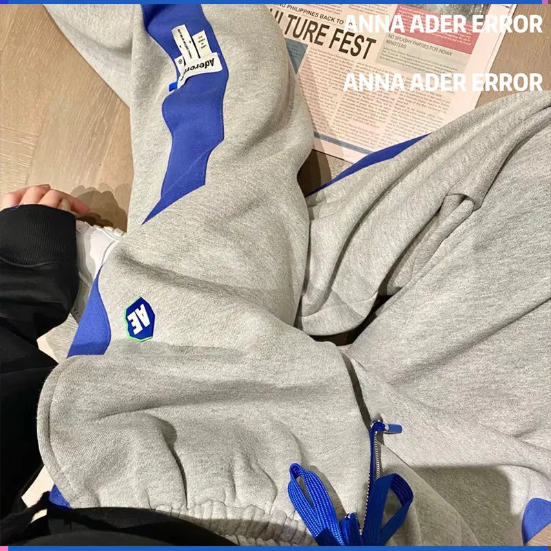 

Ader Korean Fashion Brand Men's Sports Trousers Ankle Banded Slacks Loose Women's Casual Pants Wide Leg Pants