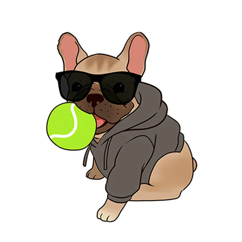 

Personalized Fashion French Bulldog PVC Car Decoration Accessories Sticker Creative Waterproof Cover Scratch, 13cm*10cm