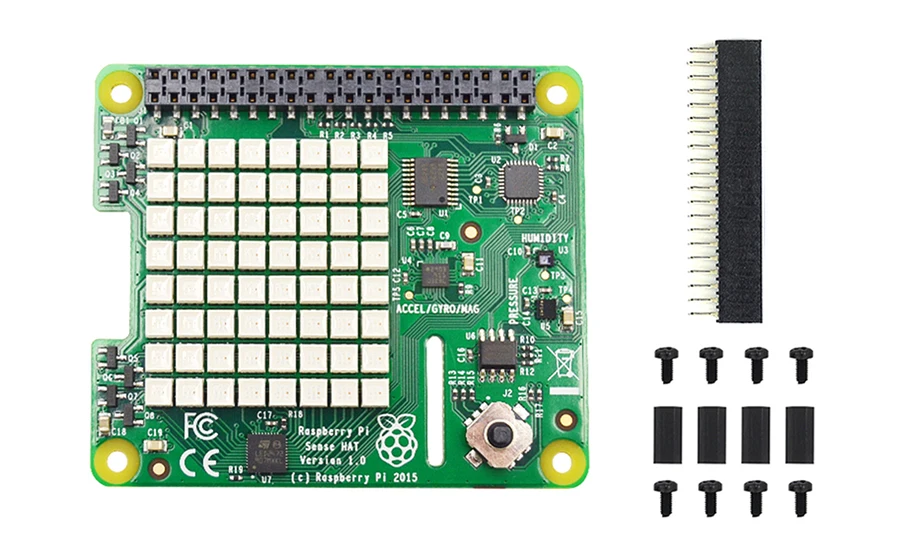 Raspberry Pi Sense Hat с ориентировкой, давлением, влажностью и температурными датчиками Raspberry Pi 3b+/Pi4