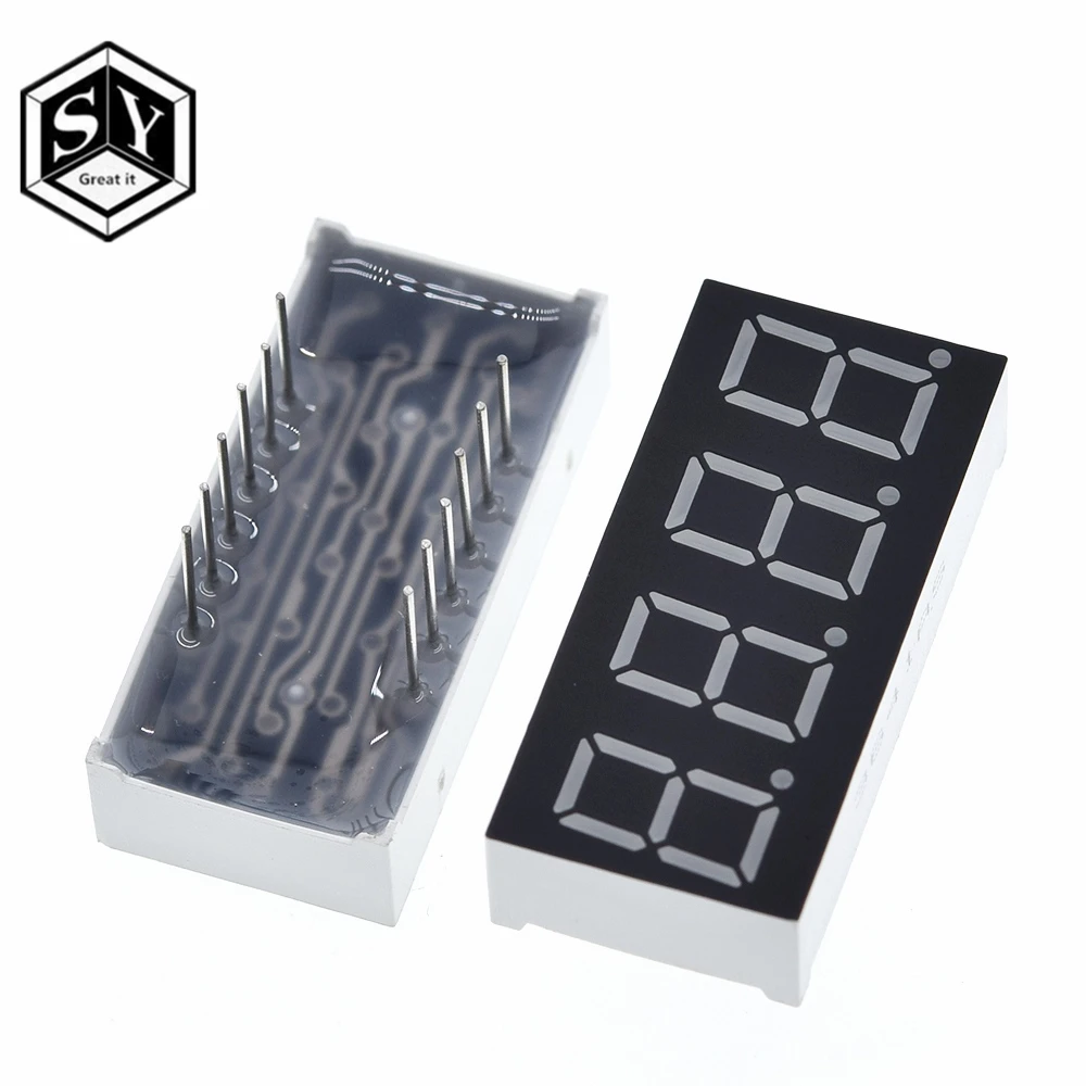 1 шт. 0 56 дюйма 4 бит общий катодный цифровой дисплей Светодиодный с цифрами