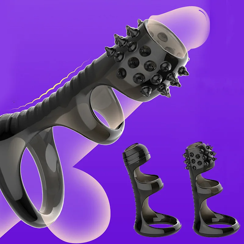 Задержка блокировки спермы тонкий мужской презерватив удлинитель пениса рукав