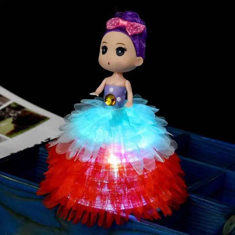 1 шт. Рождественская светящаяся игрушка популярная Милая Модная Кукла с