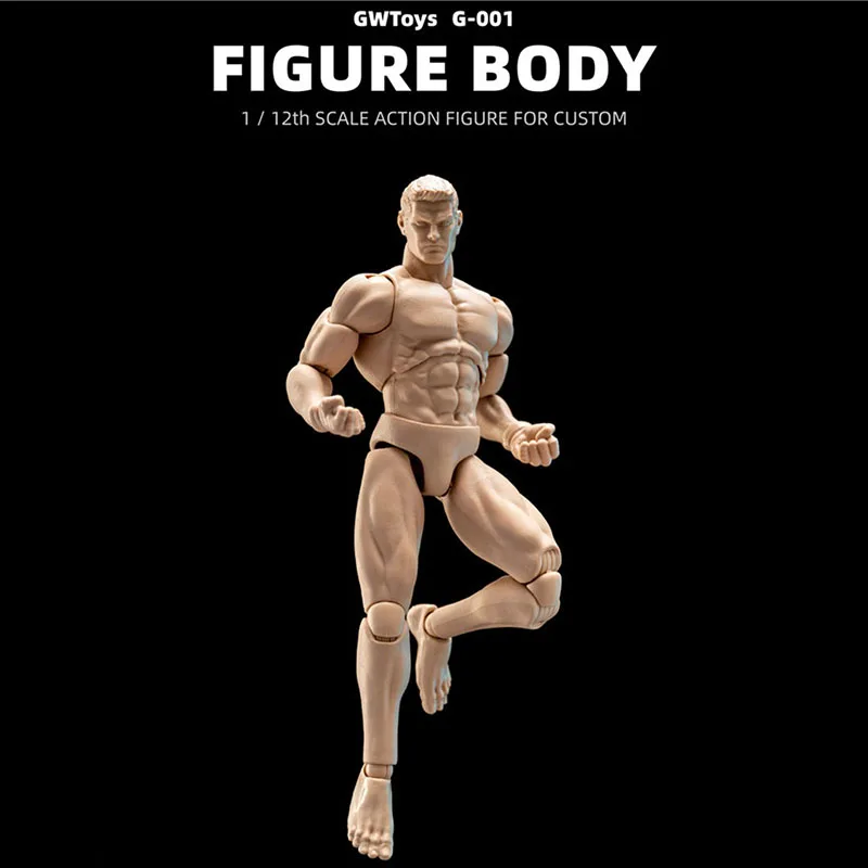 

GWToys G001 1/12 мужской солдат супер гибкая мышечная фигурка тела с 1/12 мужской головой скульптурная модель куклы