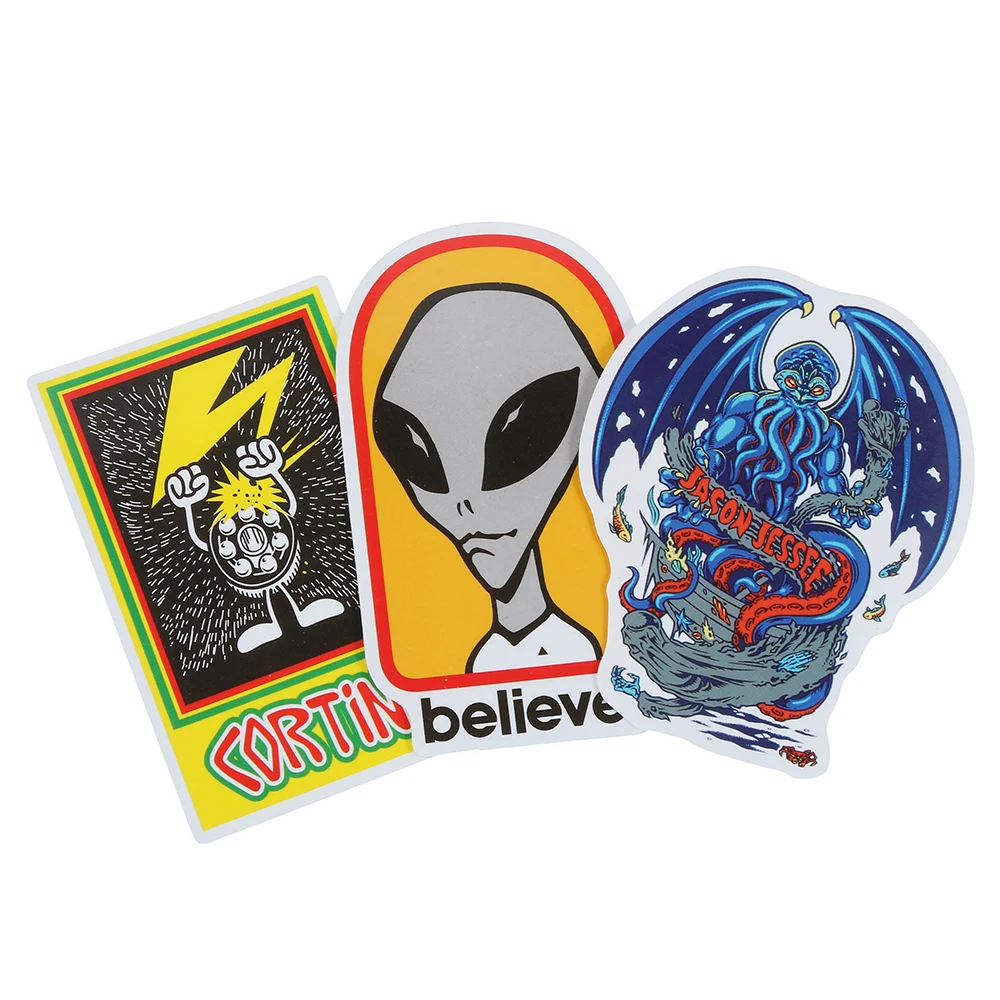 

100PCS/pack Skateboard Fashion Brand Logo Waterproof Sticker For Luggage Car Guaitar Skateboard Phone Laptop Bicycle Stickers