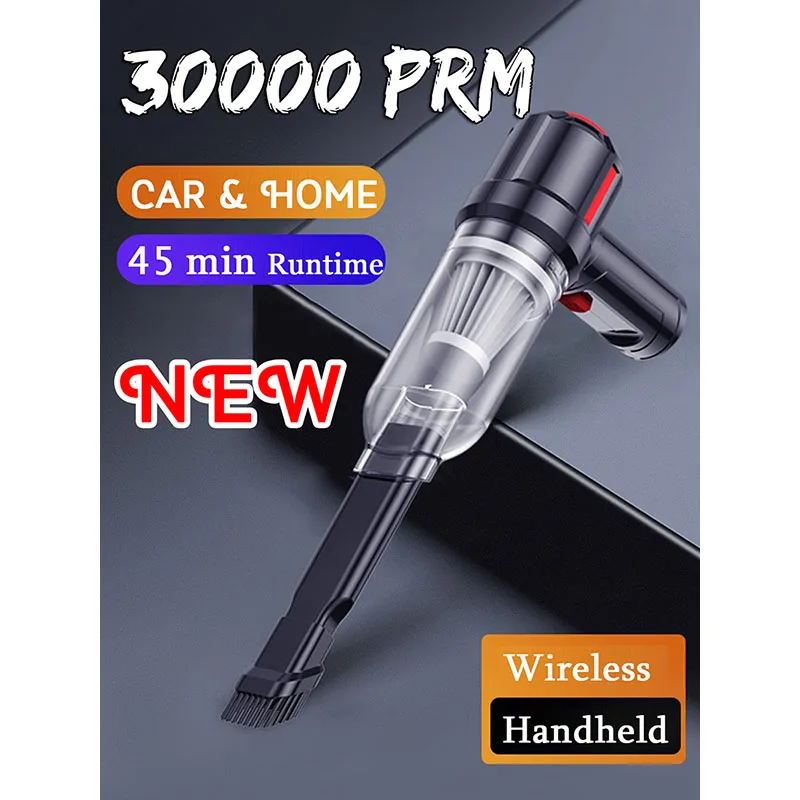 30000RPM Cordless Air Duster Computer Laptop Keyboard Rechargeable Mini Car Vacuum Cleaner Compressed Air Blower Cleaning Tool