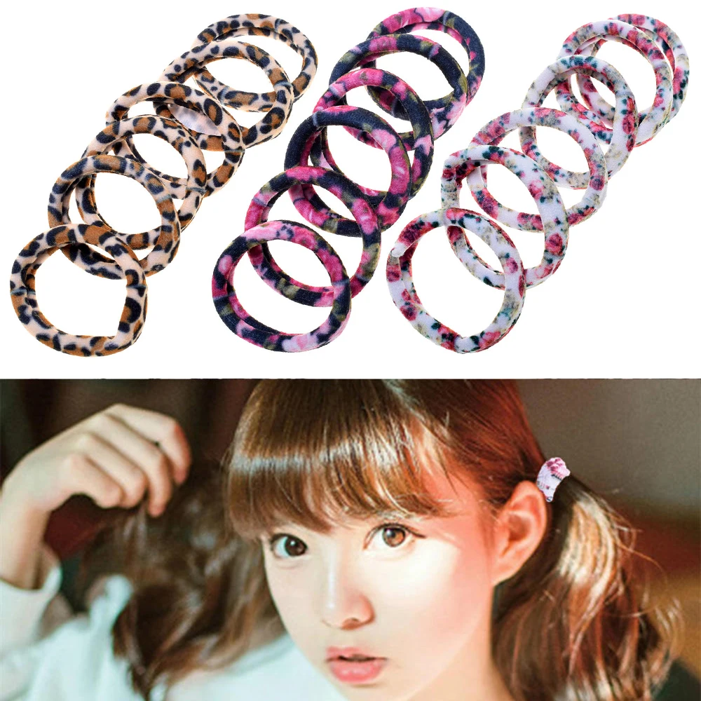 6 шт. из хлопка с цветочным принтом детская одежда волосы веревки леопардовым