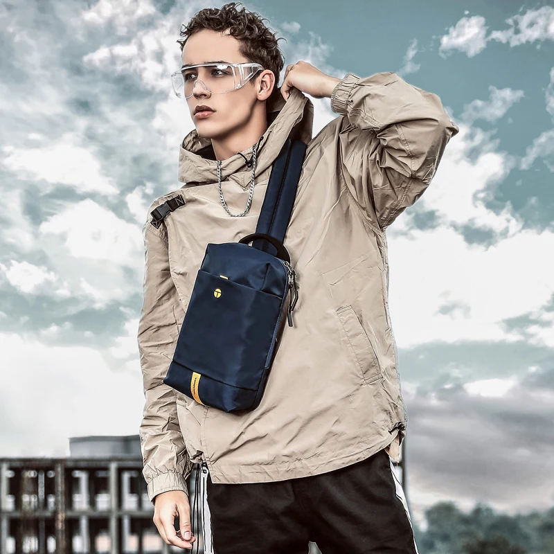 Мужская нагрудная сумка Tangcool водонепроницаемая нейлоновая через плечо в