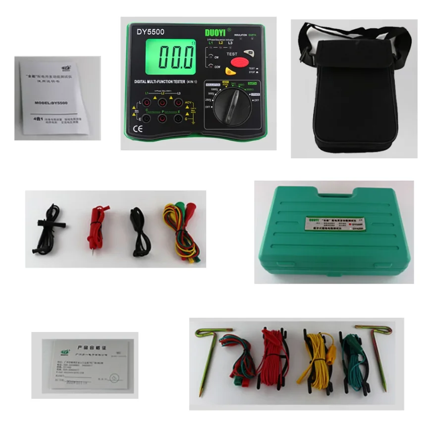 DY5500 2000Mohms Многофункциональный тестер сопротивления земли по низкой цене|Детали и