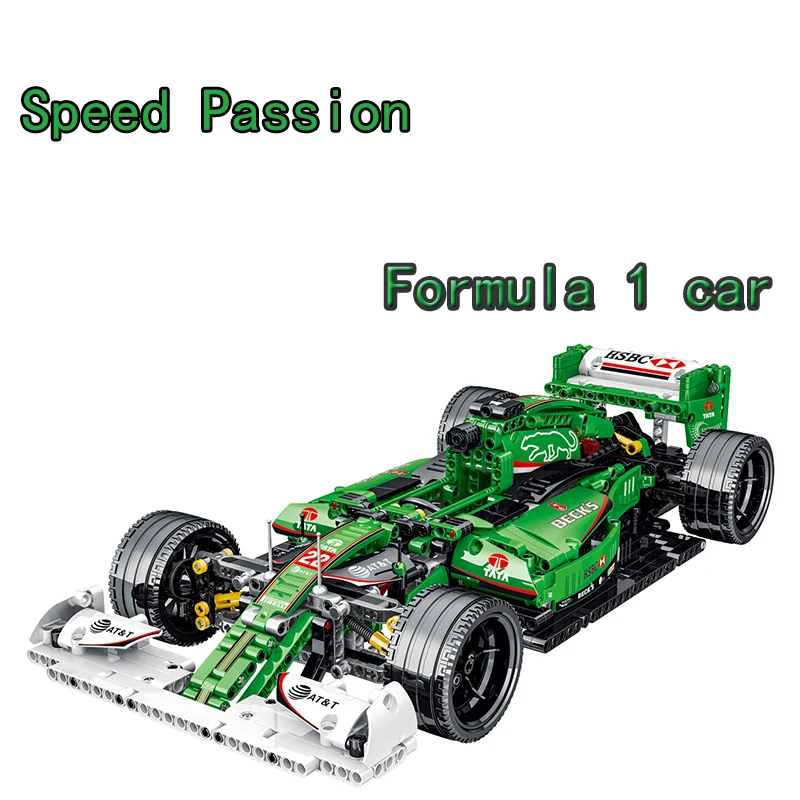 

High Tech Speed Passion Formula One Car F1 Supercar Toy Car Building Blocks Racing Car Mechanical Series Bricks Toys Gift