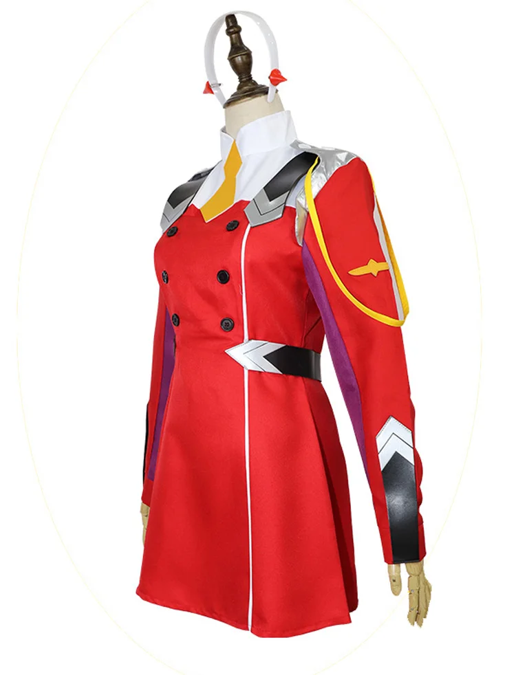 Аниме одежда Zero Two Косплей Костюм любимый в FRANXX 02 женская юбка платье красное