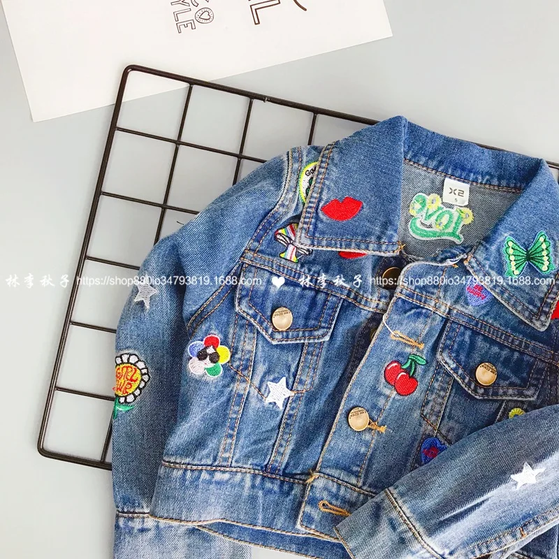 Женский джинсовый костюм из двух предметов модная Корейская джинсовая куртка с