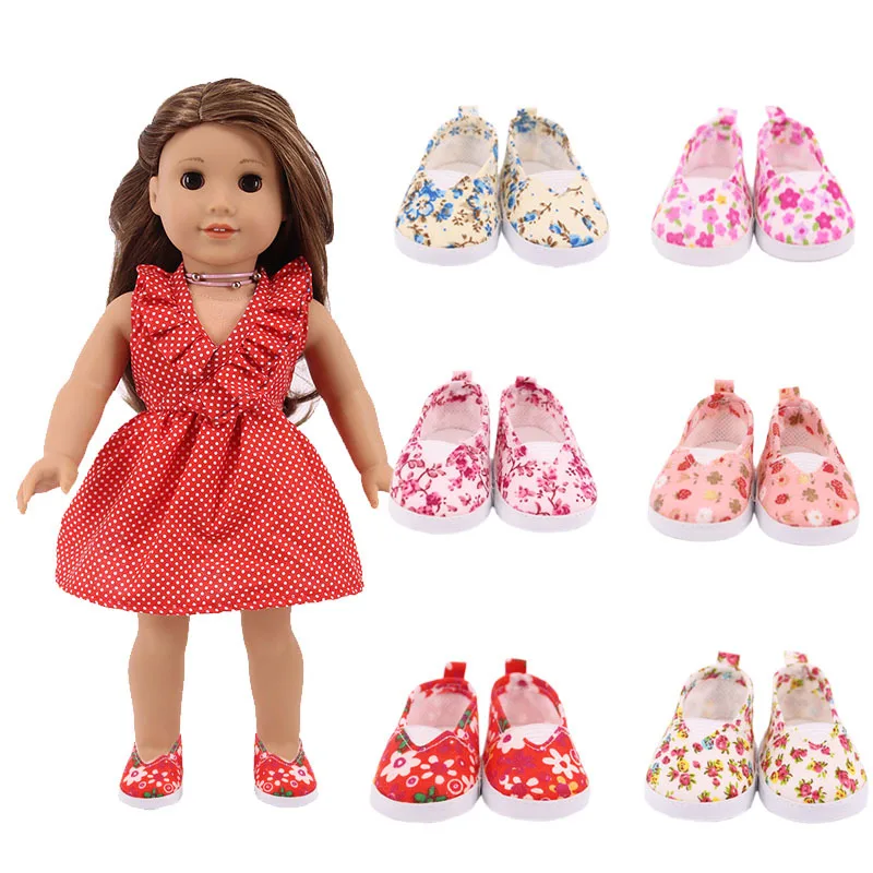 

2020 New Baby New Born Fit 18 inch 43cm Doll Shoes AccessoriesStriped shoes For Baby Birthday Gift