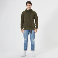 autumn and winter mens half zipper big pockets plus fleece hooded solid color trendy fashion mens assault hoodie sweatshirt