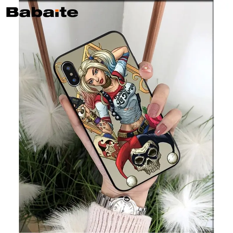 Babaite Harley Quinn отряд самоубийц Джокер подмигивание мягкий чехол для телефона для iPhone11 8 7 6 6S Plus 5 5S SE XR X XS 11 pro Coque Shell