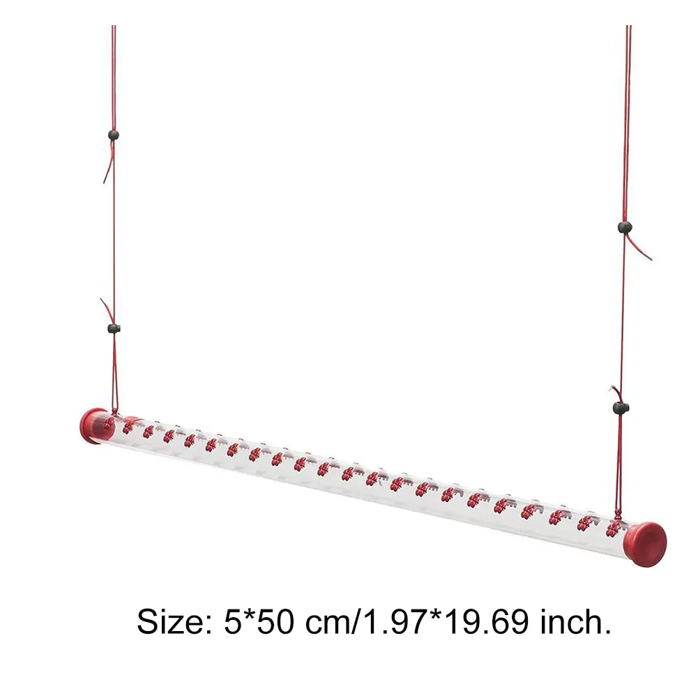 

Outdoor Hummingbird Feeder Hanging Bird Feeder Food Holder Decoration with Holes Feeding Pipe for Garden Home Pet Bird Supplies