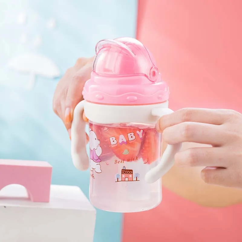 Детские Чашки для младенцев детские чашки малышей 240 мл Бутылочки тренировок
