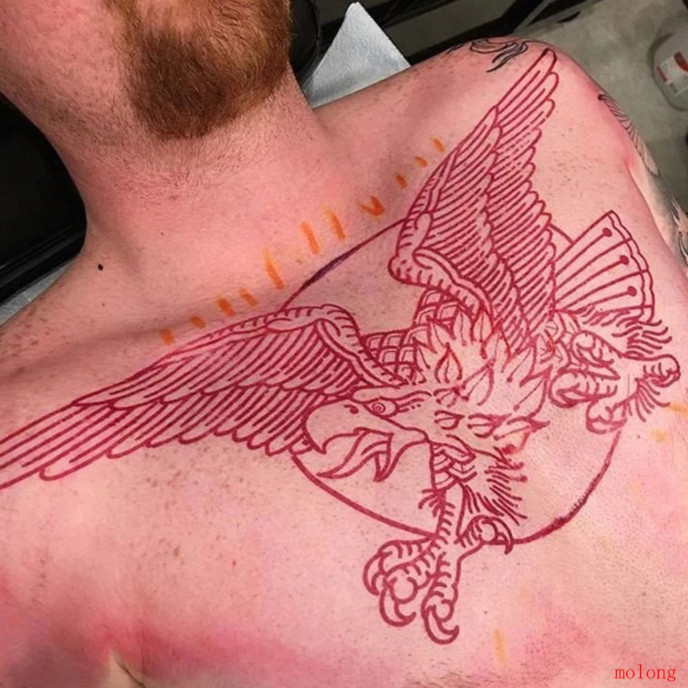 Термальная бумага для татуировок 100 листов красная копировальная размер А4