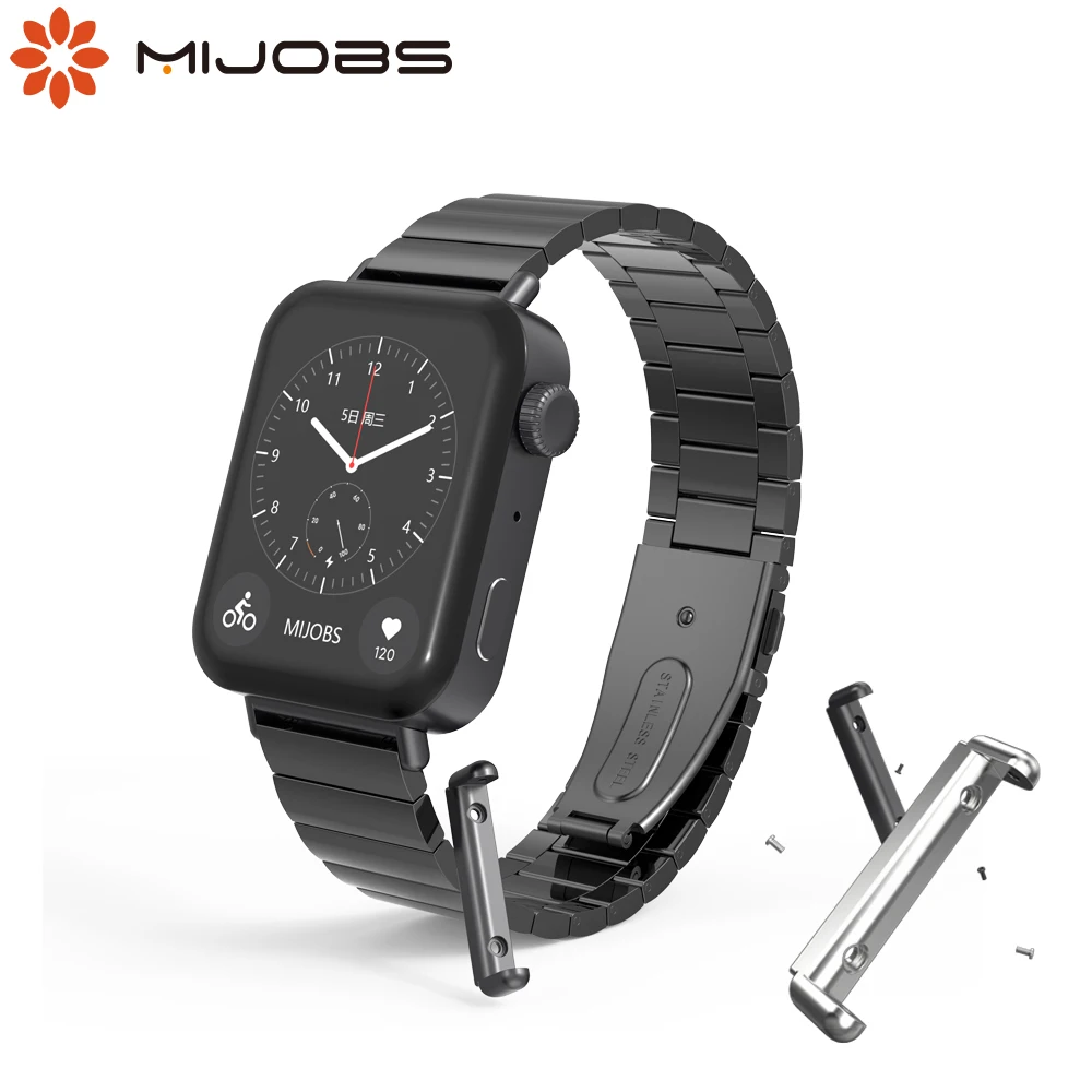 Металлический ремешок с разъемом для Xiaomi Mi Watch Global кожаный смарт браслет