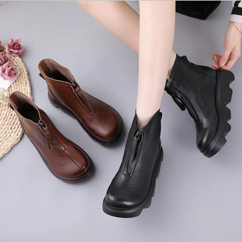 

Women Snow Boots Warm Short Fur Plush Winter Boot Plus Size Platform Ladies Suede Zip Shoes Female Comfort Drop Shipping