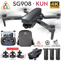 zll sg908 gps fpv drone 4k hd camera 3 axis gimbal 5g wifi real time image transmission brushless rc quadcopter vs sg906 max