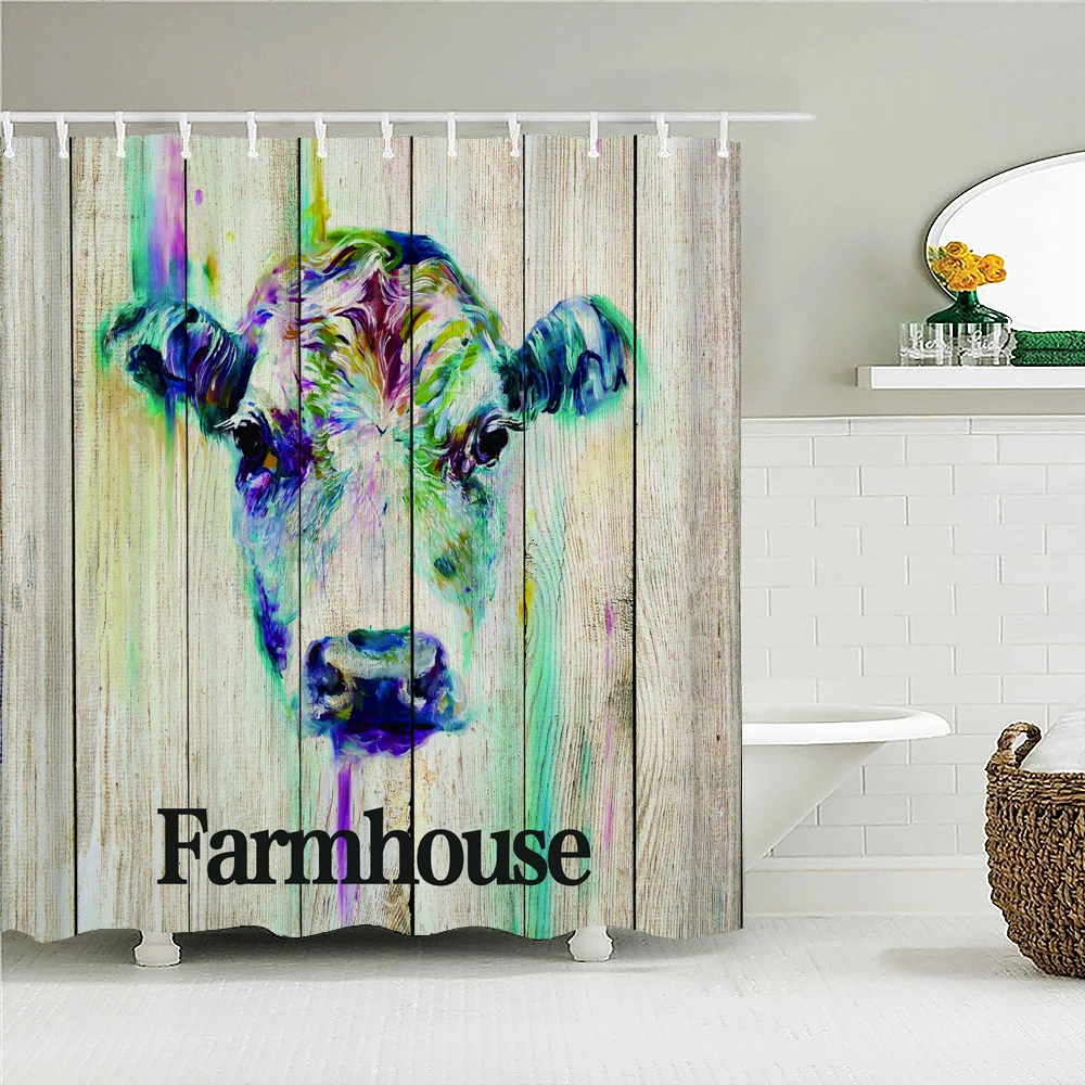 

Ферма коровы душ Шторы s 3d печатных голландский крупного рогатого скота шаблон Ванна Шторы s Ванная комната Водонепроницаемый полиэстер Душ...