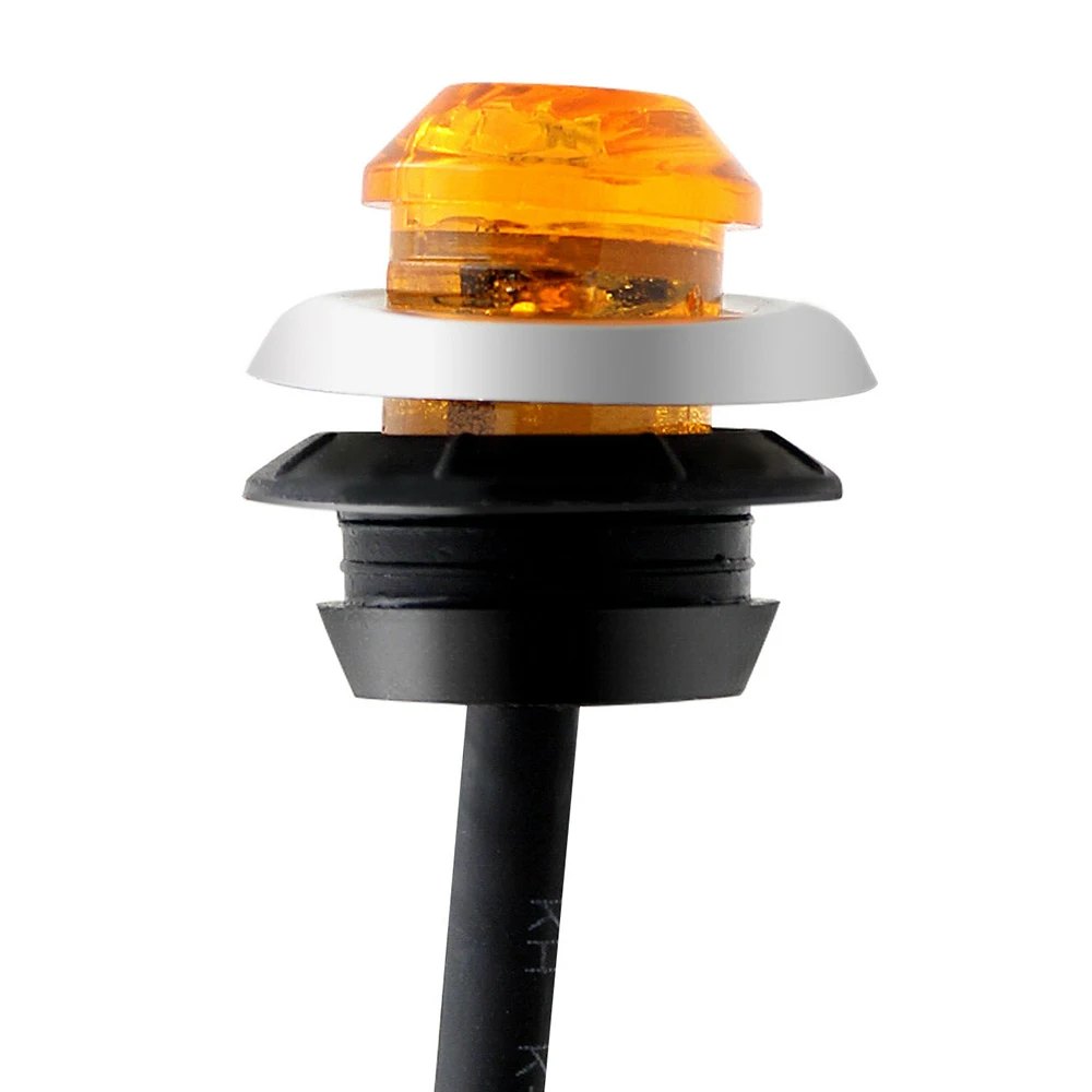 

50pcs 3/4" 304 Stainless Steel Round Chrome Bezels for Truck Trailer Led Marker Light Cover Moulding DIY Parts Accessories