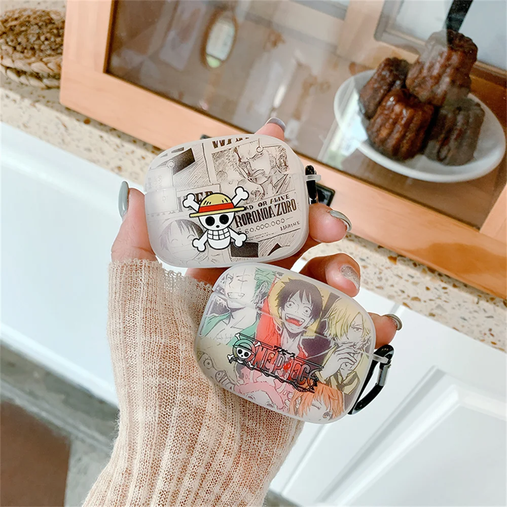 

Мягкий матовый чехол для наушников Apple AirPods 1, 2, с героями мультфильмов, Луффи, Bluetooth