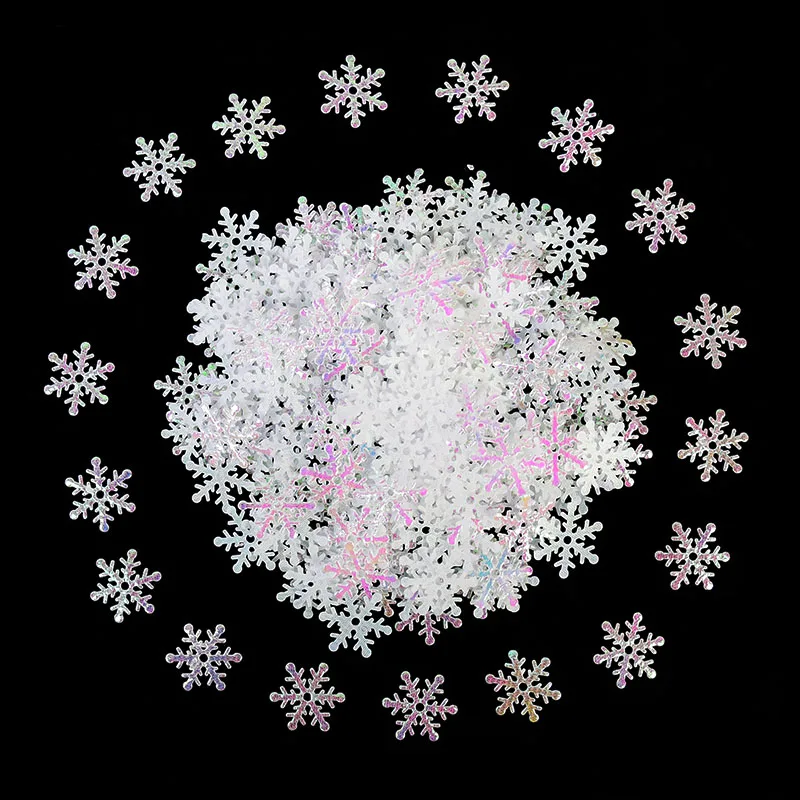 270pcslot mini snowflake confetti ice sequins diy wedding throw christmas home party decor phone case gifts accessories supply free global shipping