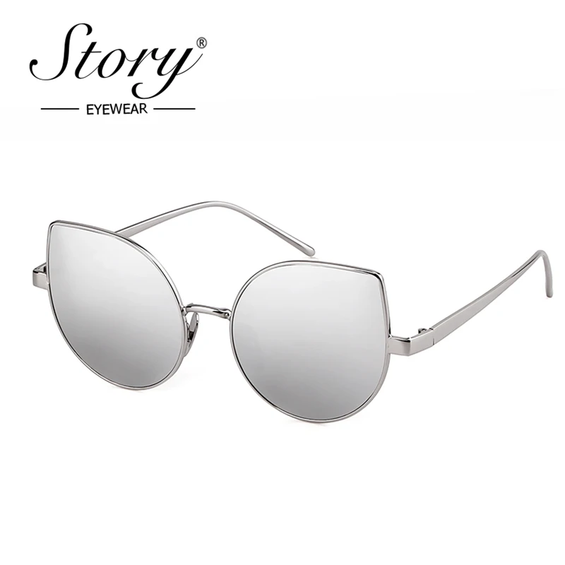 Солнечные очки кошачий глаз женские модные зеркальные солнечные аксессуары в