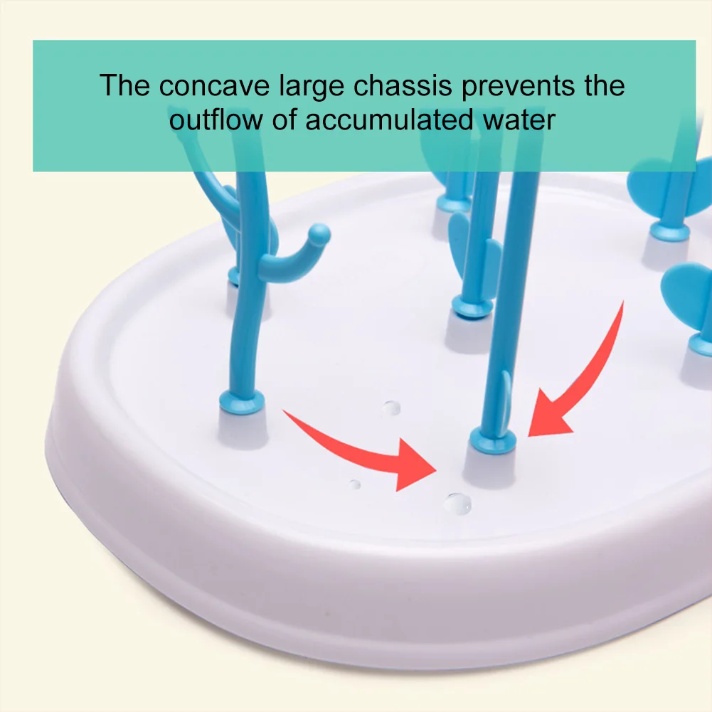 

Baby Bottle Drying Rack with Removable Trunks Bottle Dryer Holder Baby Bottle Cleaning Dryer Drainer Double Sided Portable
