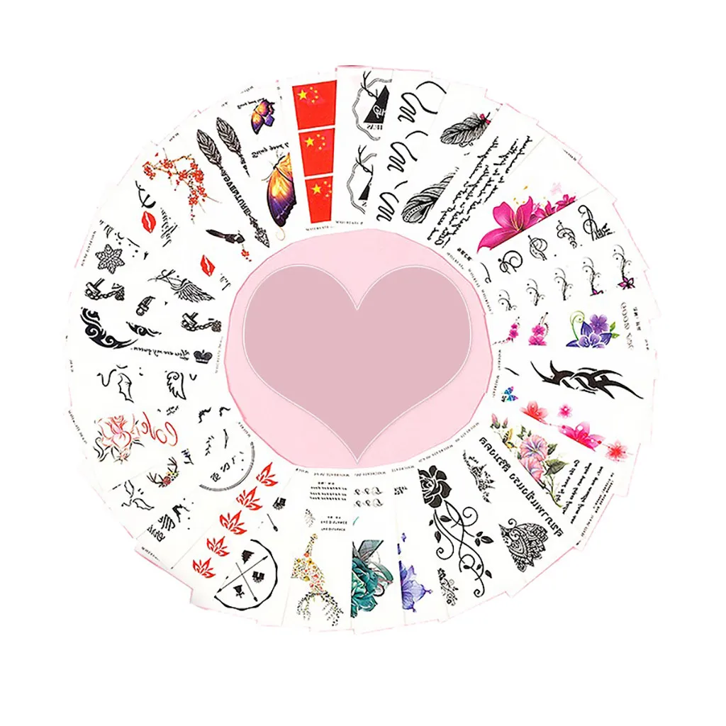 Горячая наклейка для татуировки водонепроницаемый Временный корпус 60 шт лист