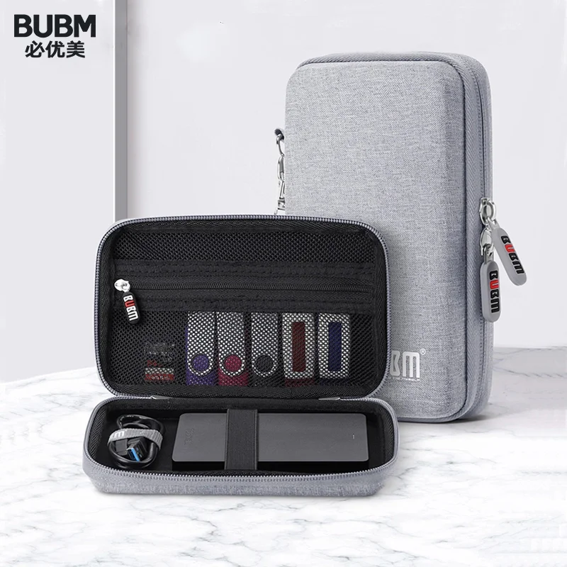 

Чехол для переноски внешнего жесткого диска BUBM, защитная сумка для хранения, внешний аккумулятор с USB-кабелем, зарядное устройство, Внешний ...