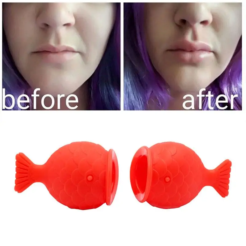 

Women Sexy Full Lip Plumper Enhancer Lips Silicone Fish Shape Plump Natural Pout Mouth Tool for Lips Care