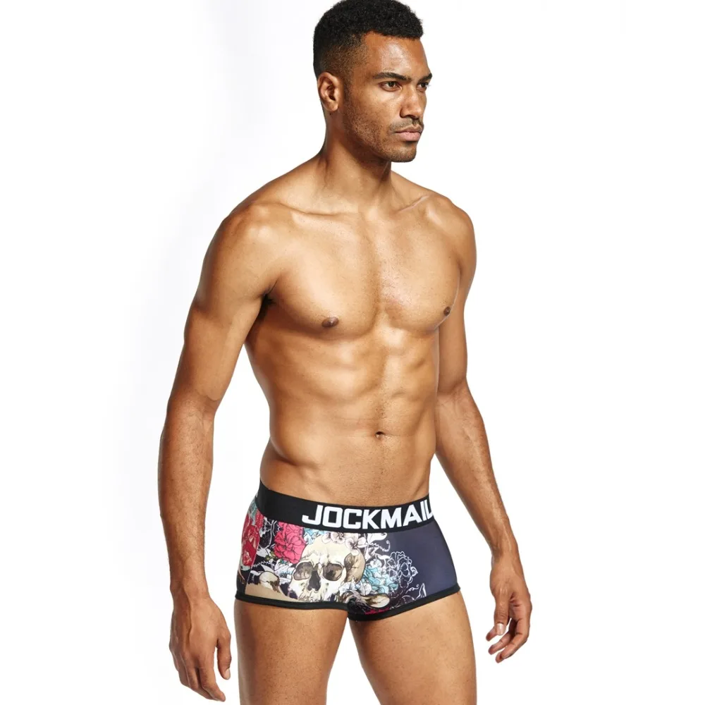 Новинка, бренд JOCKMAIL, сексуальное мужское нижнее белье, боксеры, шорты, сексуальные, игривые, с принтом, мужские трусы, трусы cuecas, боксеры для геев, нижнее белье