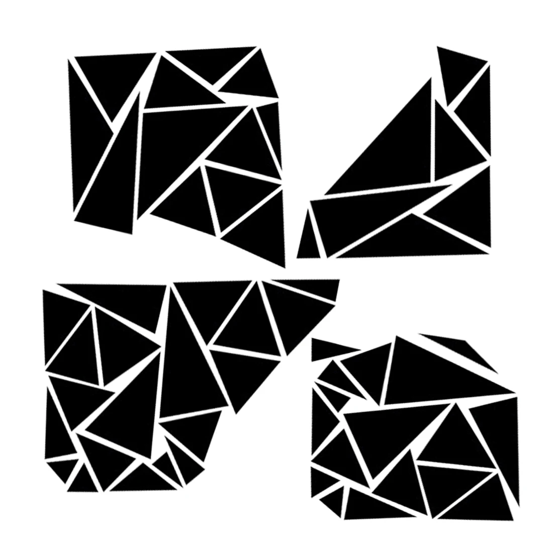 

Universal Black Car Truck Body Side Decal Sticker Geometric Triangle Graphics DIY Accessories
