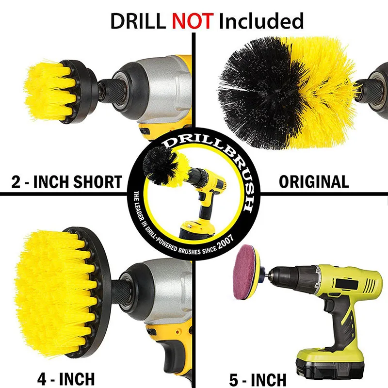 

10Pcs Tile Grout Power Scrubber Cleaner Drill Brushes Combo Scrub Tub Cleaner