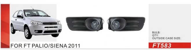 

Qirun fog lamp assembly lights+covers+wires+switch for FIAT PALIO/SIENA 2011