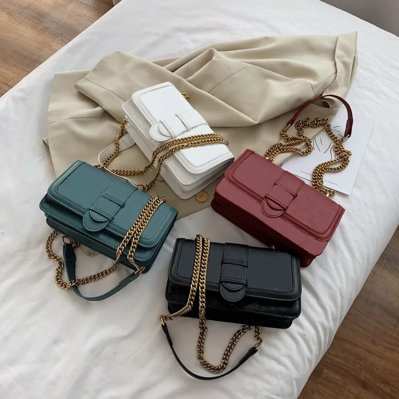 

2021 Soft PU Leather Women Purple Underarm Retro Solid Color Ladies Baguette Handbags Fashion Design Girls Small Shoulder Bags