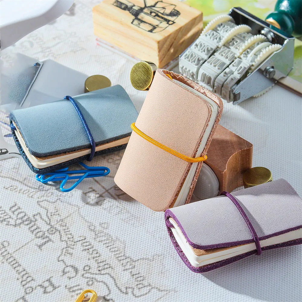 Mini Journal Cute Leather Cover Notebook Small Diary Retro Portable Travel Book DIY Gift Blank Pages Memo Creative Sketchbook | Канцтовары