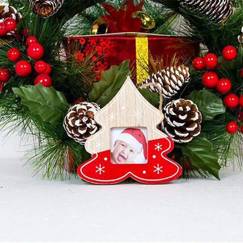 Творческий Новогодняя фоторамка подвесная Елочная игрушка декор украшения для