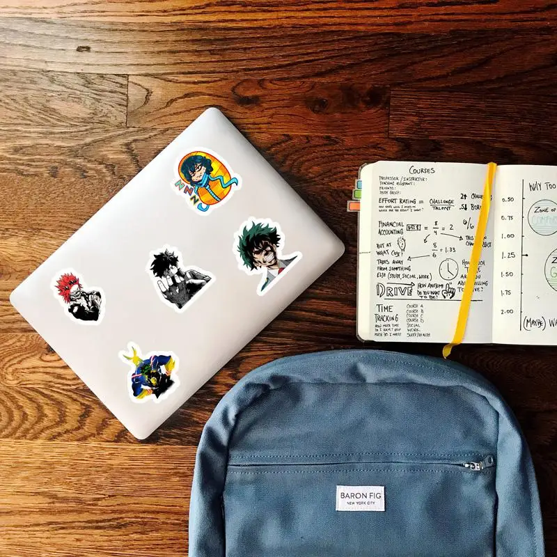 

50pcs New my hero academia Stickers Anime For Snowboard Laptop Luggage Car Boku no Hero Academ Decal Sticker Pegatina