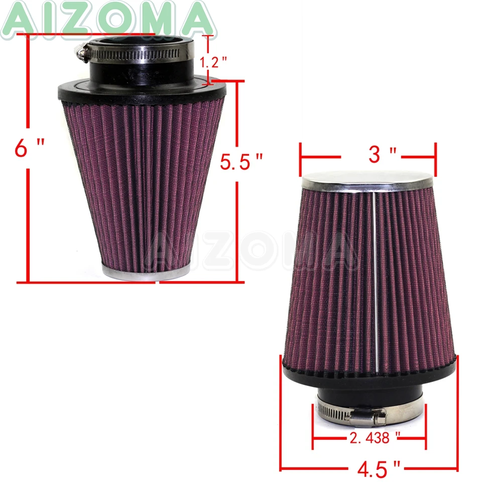 Красный Моющийся воздушный фильтр с высоким потоком для Harley Softail Touring Road King Street Glide